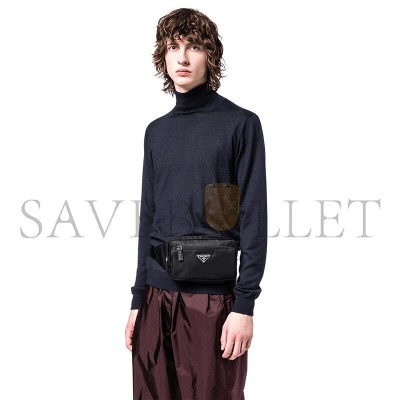 PRADA RE-NYLON AND SAFFIANO LEATHER BELT BAG 2VL977 (21*12.5*4.5cm) 